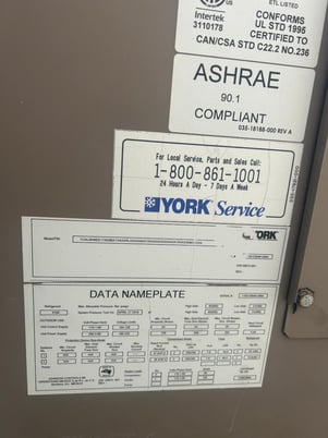 45 Ton, York #YCAL0046EE17XEBB, Chiller, 2018 - Image 2