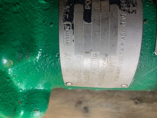 1" Fisher, 300# pressure rating, control valve, w/ 667 Actuator & DVC6200 FieldVue Positioner - Image 2