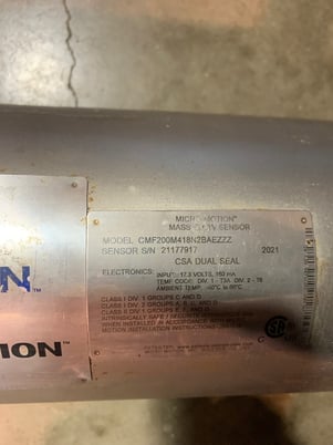 Emerson / Micro Motion #CMF200, Coriolis Flow Meter, 2" line, 150# flange, 800 Processor, 2021 - Image 5