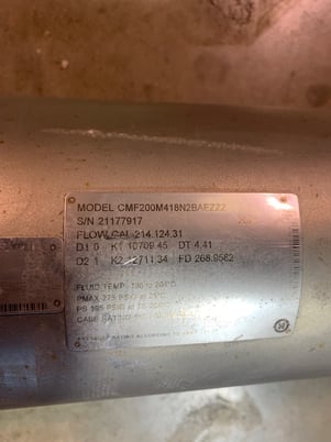 Emerson / Micro Motion #CMF200, Coriolis Flow Meter, 2" line, 150# flange, 800 Processor, 2021 - Image 6