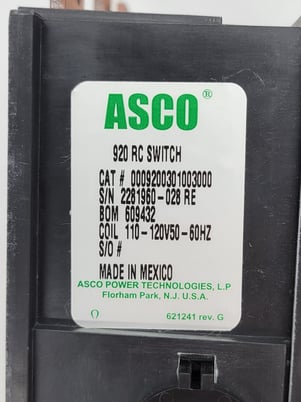 100 Amp, Asco #9200301003000-920, Remote Control Switch, 3P, 110/120 Volts - Image 4