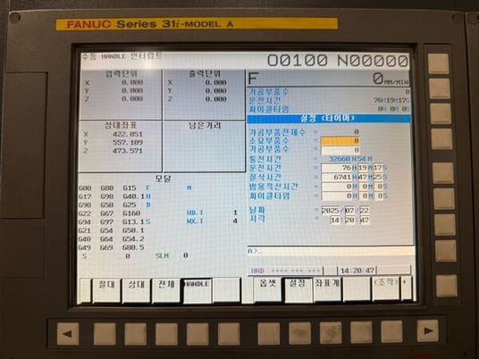 Daewoo Doosan #VM960, CNC vertical machining center, Fanuc 31A, 78.7" X, 37.8" Y.31.5" Z, 6000 RPM, 30 - Image 3