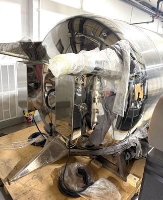 1000 gallon US Pharmaceutical Equipment #FTM3800, Stainless Steel Jacketed Mixing Kettle w/ Scrape Agitation - Image 3