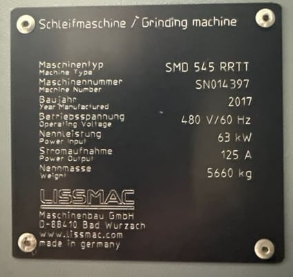 Lissmac #SMD-545-RRTT, deburring machine, 53" W, 26 FPM conveyor, 2017 - Image 3