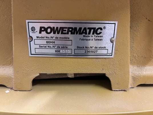 Powermatic #60-HH, Jointer, 4" width capacity, 2 HP, 54 knives, 7000 RPM, 3" cutterhead - Image 5