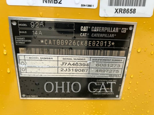 Cat 926 14A, Wheel Loader, 149 hours, S/N: K8E02013, 2026 - Image 6