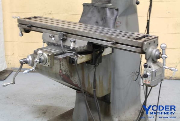 Alliant #RT2, vertical ram type mill, 50" x9" table, 3 HP, digital read out, R8, power feed - Image 5