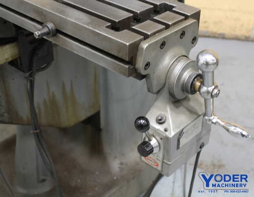 Alliant #RT2, vertical ram type mill, 50" x9" table, 3 HP, digital read out, R8, power feed - Image 6