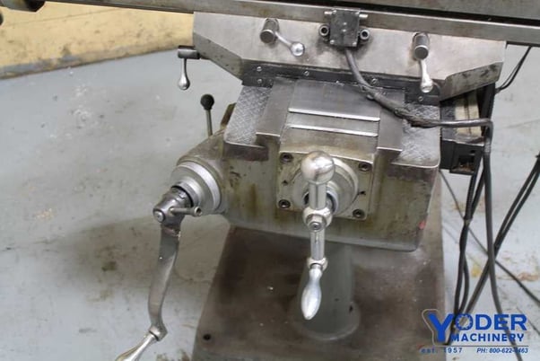 Alliant #RT2, vertical ram type mill, 50" x9" table, 3 HP, digital read out, R8, power feed - Image 7