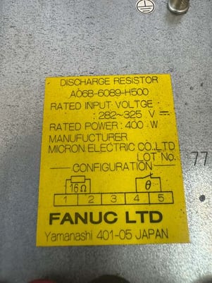 Fanuc Discharge Resistor Unit A06B-6089-H500 282 to 325V DC - Image 4