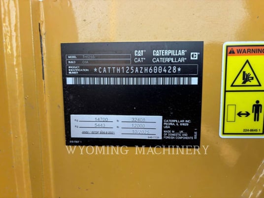 Cat TH1255, Telehandler, 6 hours, S/N: ZH600428, 2026 - Image 6