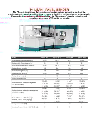 Salvagnini #P2-Lean-2120, CNC panel bender, 98.23" length, 63" width, new - Image 3