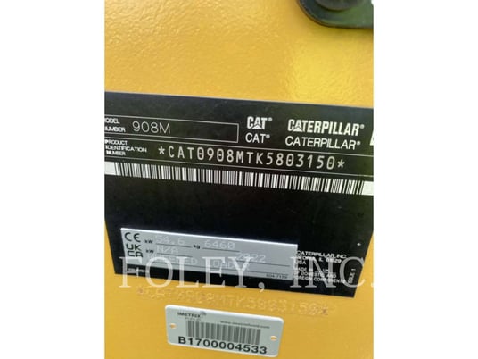 Cat 908M, Wheel Loader, 274 hours, S/N: K5803150, 2022 - Image 6