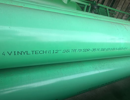 Vinyltech, 17 pieces of 14' 6" long, D-3034,12" diameter gasketed pipe - Image 4