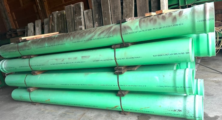 Vinyltech, 17 pieces of 14' 6" long, D-3034,12" diameter gasketed pipe - Image 8