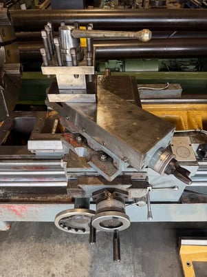 34.2" x 80" Geminis #GE870, Engine Lathe, 12.75" Bore, (2) 32" 4-jaw chucks, 25" Steady rest, 20 HP, 1988 - Image 10