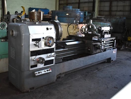 24" x 80" Lansing #24G, Engine Lathe, 4.125" Hole, 19" 4-jaw chuck, 12" 3-jaw chuck, 20 HP - Image 2