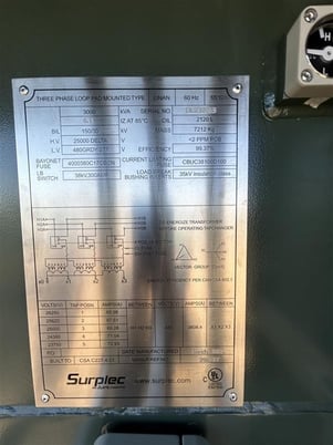 3000 KVA 24940 Delta Primary, 480Y Secondary, Daelim Transformer - Image 4
