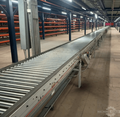 Hytrol Packaging Conveyor, Stainless steel motorized rollers, metal frame, width: 30" length: 65 m, height - Image 3