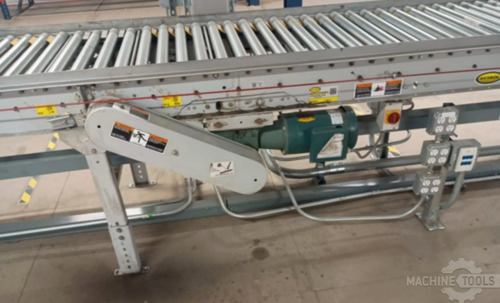 Hytrol Packaging Conveyor, Stainless steel motorized rollers, metal frame, width: 30" length: 65 m, height - Image 4
