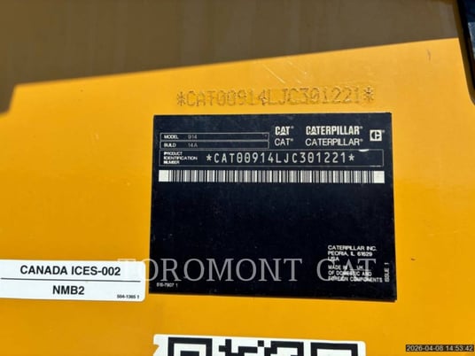 Cat 914, Wheel Loader, 1419 hours, S/N: JC301221, 2023 - Image 6