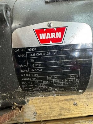 WARN AC3000 Electric Winch 0.75 HP 3450 RPM - Image 2