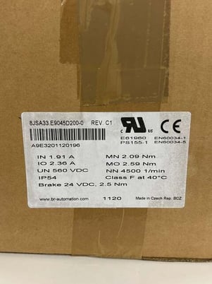 B & R Automation Servo Motor 8JSA33.E9045D200-0 - Variable 4000 RPM - Image 4