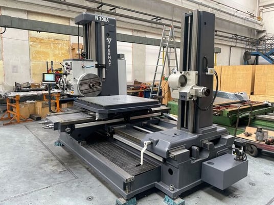 3.9" Fermat #W100A, Table-Type Horizontal Boring Mill, 49.2" x 49.2" table, 63" X, 44" Y, 49.2" Z, 15 HP - Image 1