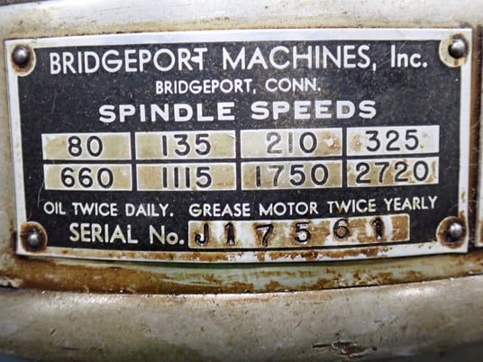 Bridgeport, Vertical Mill, w/DRO & Lamp, 9" x 42" Table, 220/440 V - Image 6