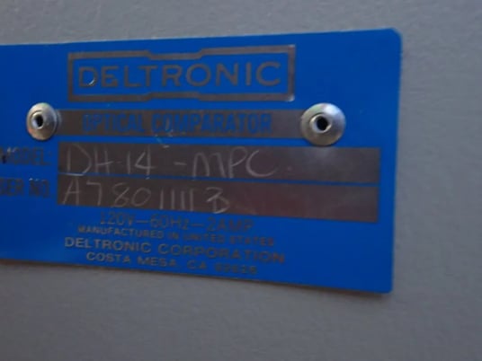 15" Deltronic #DH-14-MPC, Optical Comparator, w/Lens, 2 Amps, 120 V - Image 7