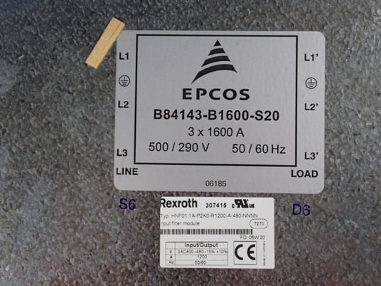 Rexroth #HNF01.1A-P2K0-R1200-A-480-NNNN, Filter Module, 3 Phase, 1200 Amps, 400-480 VAC - Image 3