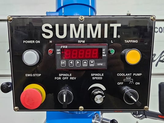 Summit #EVS349B, Vertical Knee Mill/Turret Milling Machine, 9" x 49" table, 31" X, 13" Y, 15" ram adjustment - Image 9