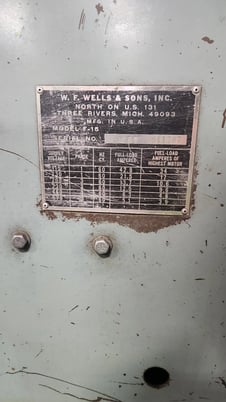 15" x 17" W.F. Wells #F-15, automatic horizontal band saw, 1" x0.35" x 14'-5" blade, 75-300 FPM, bar feed - Image 9