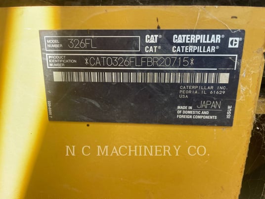Caterpillar 326FL, 4184 hours, S/N: FBR20715, 2019 - Image 6