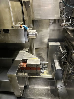 Tornos #DECO-26, Swiss Type CNC Lathe, w/ Robobar SSF-532 bar loader, 2001 - Image 2