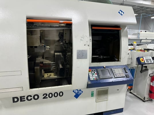 Tornos #DECO-26, Swiss Type CNC Lathe, w/ Robobar SSF-532 bar loader, 2001 - Image 5