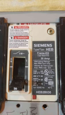250 Amp. Siemens P3 #P3F56ML250ABS, Panelboard, HEB3B125/HEB3B020 Breakers, 3 Phase, 480 Volts - Image 5