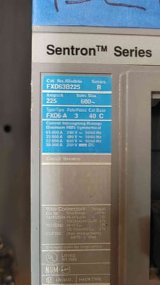 250 Amp. Siemens Sentron #FXD63B225, Circuit Breaker Enclosure / Disconnect, 3 Phase, 600 Volts - Image 3