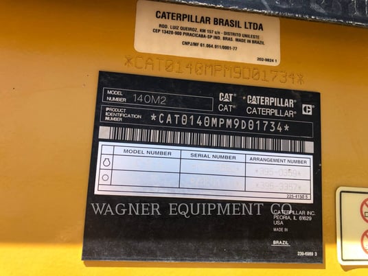 Caterpillar 140M2, Motor Grader, 9384 hours, S/N: M9D01734, 2014 - Image 6