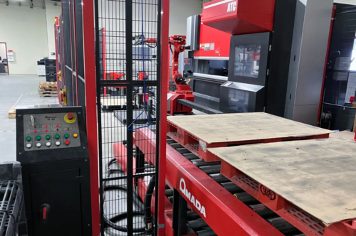 Amada #HG1003AR, CNC Press Brake, 100 Ton, 120" bending length, robotic cell, automatic tool changer, AMNC 3i - Image 5