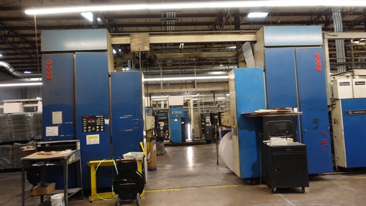 Harris #M1000A2, Double Web Offset Press System, 8 unit, 22.75" Cutoff, 38" width, 32 page, 45000 impressions - Image 2