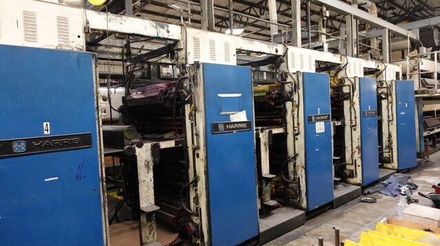 Harris #M1000A2, Double Web Offset Press System, 8 unit, 22.75" Cutoff, 38" width, 32 page, 45000 impressions - Image 4