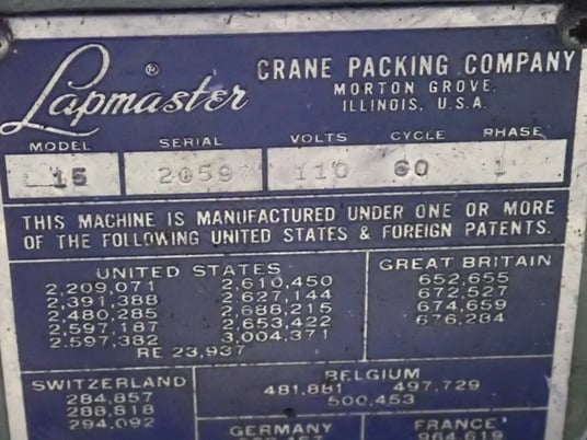 15" Lapmaster #15, Lapping Machine, 110 V. - Image 9