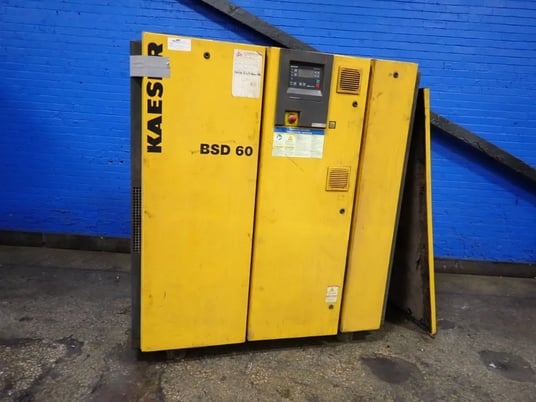 295 cfm, 125 psig, Kaeser #BSD-60, Air Compressor, 60 HP, 3570 RPM, 460 V., 2005 - Image 1