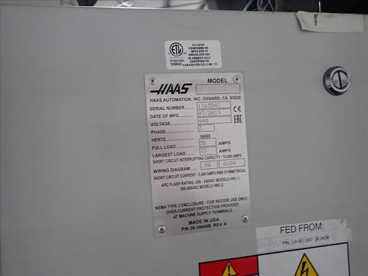 Haas #VF-3SSYT, CNC Vertical Machining Center, 24" x 54" table, 30 tool changer, Renishaw probe, chip auger - Image 6