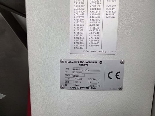 Charmilles #Robofil-240, CNC wire Electrical Discharge Machine, 13.77" X, 8.66" Y, 8.66" Z, 2002 - Image 3