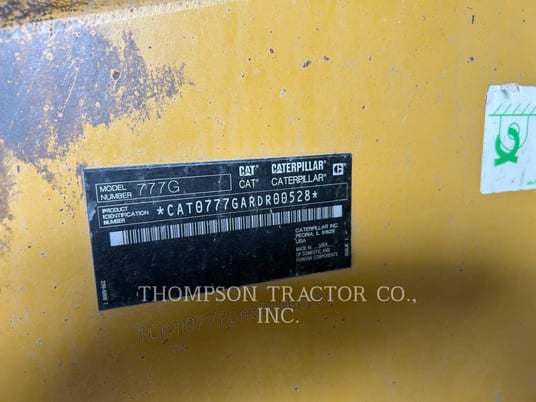 Caterpillar 777G, 14064 hours, S/N: RDR00528, 2018 - Image 6