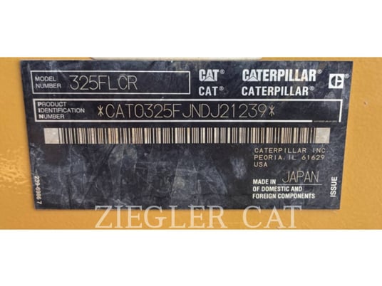 Caterpillar 325FLCR, Excavator, 3436 hours, S/N: NDJ21239, 2019 - Image 6