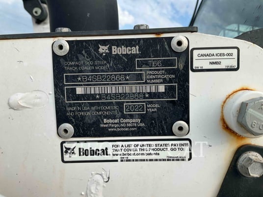 Bobcat T66, 2002 hours, S/N: B4SB22868, 2022 - Image 6