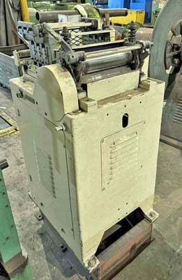 12" x .03" Littell #312-7PDS, straightener, 7-rolls, entry pinch rolls - Image 1